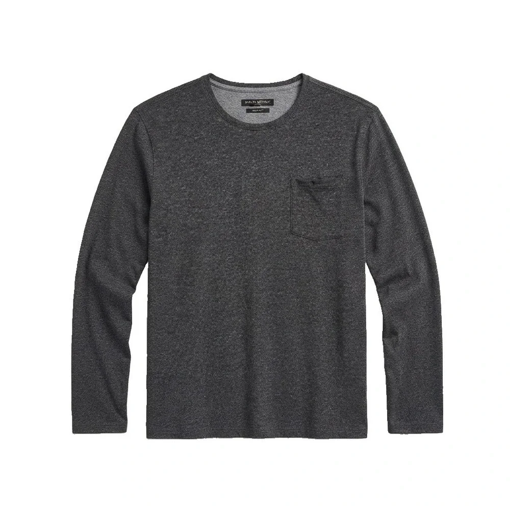 Banana Republic Men's XL Light Weight Gray Long Sleeve Pocket Tee Quick Dry